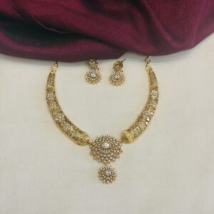 kavya pearl stone necklace set