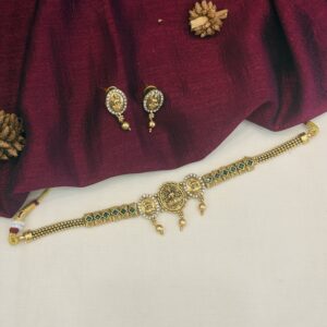Home tanvi green necklace set